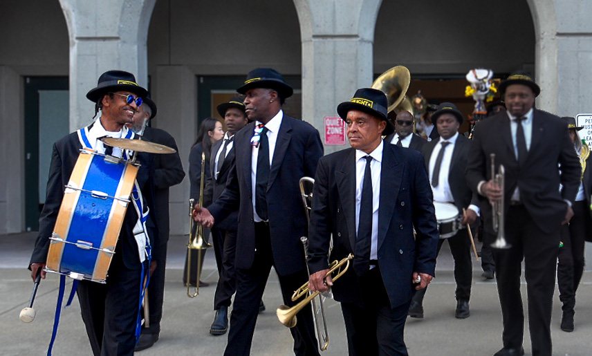 BTG Brass Band performing at a live event
